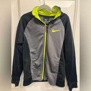 Nike Kids' Black & Gray Full-Zip track Jacket